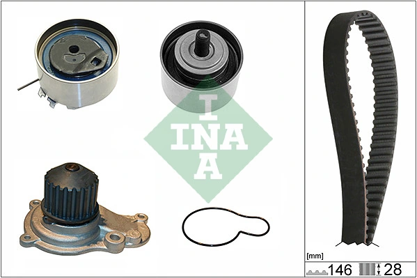 Pompe à eau + kit de courroie crantée Schaeffler INA 530 0641 30