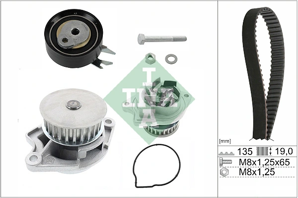 Pompe à eau + kit de courroie crantée Schaeffler INA 530 0166 31