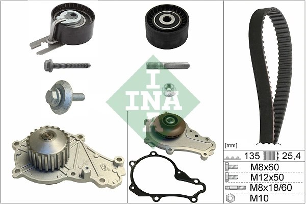 Pompe à eau + kit de courroie crantée Schaeffler INA 530 0369 30