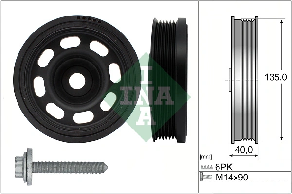 Kit de poulies, vilebrequin Schaeffler INA 544 0184 20