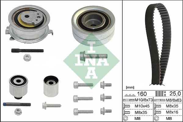 INA 530 0550 10 — Ремкомплект грм VAG 2.0 TDI 03L 198119 B (Вир-во INA)