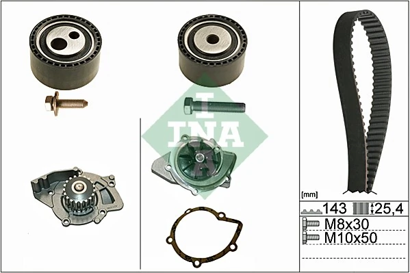 Pompe à eau + kit de courroie crantée Schaeffler INA 530 0447 30