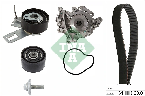 SCHAEFFLER INA 530 0760 30 — Роликовий модуль натягувача ременя (ролик, ремінь, помпа)