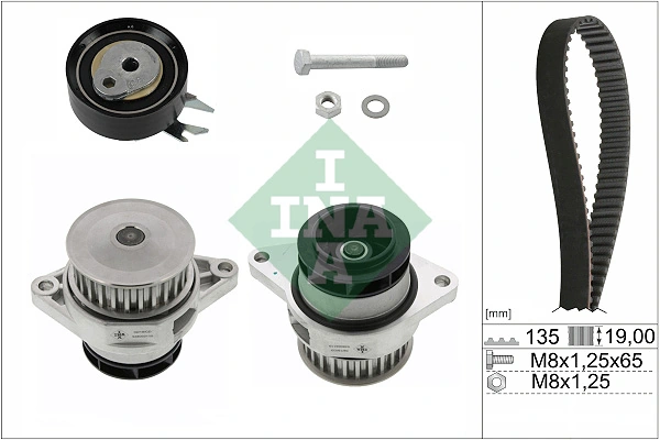 Pompe à eau + kit de courroie crantée Schaeffler INA 530 0166 30