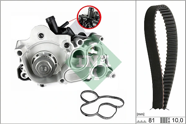 Pompe à eau + kit de courroie crantée Schaeffler INA 530 0743 30