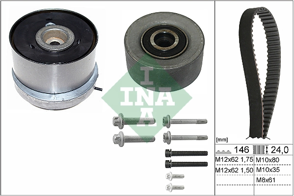 INA 530 0724 10 — Комплект ременя ГРМ OPEL ASTRA J GTC, 10/11 - 1.6 1.8 10.11 - 10.15 (Вир-во INA)