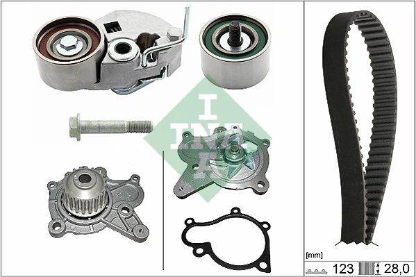 Pompe à eau + kit de courroie crantée Schaeffler INA 530 0542 30