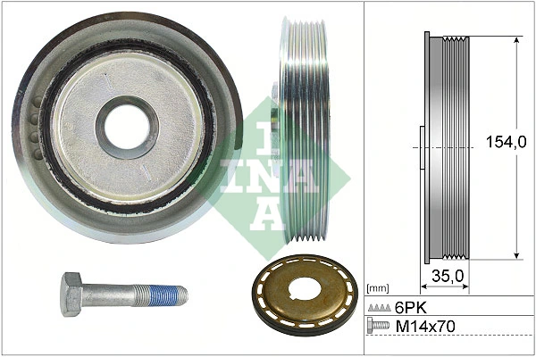 Kit de poulies, vilebrequin Schaeffler INA 544 0112 21