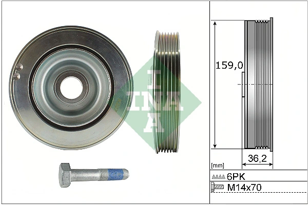 Kit de poulies, vilebrequin Schaeffler INA 544 0173 20
