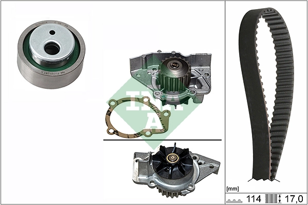 Pompe à eau + kit de courroie crantée Schaeffler INA 530 0258 31