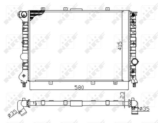 Radiateur, refroidissement du moteur NRF 58202A
