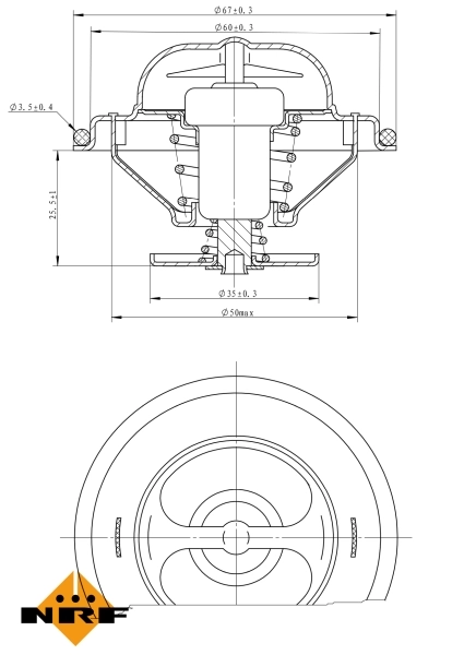 Thermostat, liquide de refroidissement NRF 725072