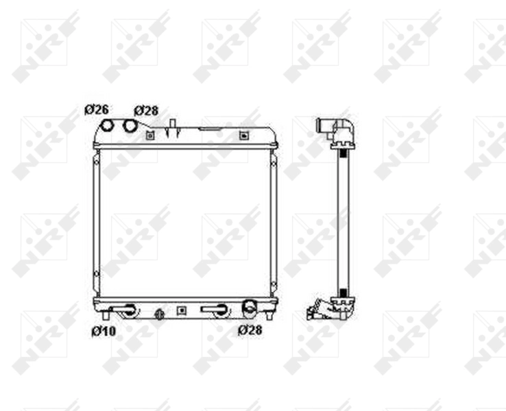 Radiateur, refroidissement du moteur NRF 53408