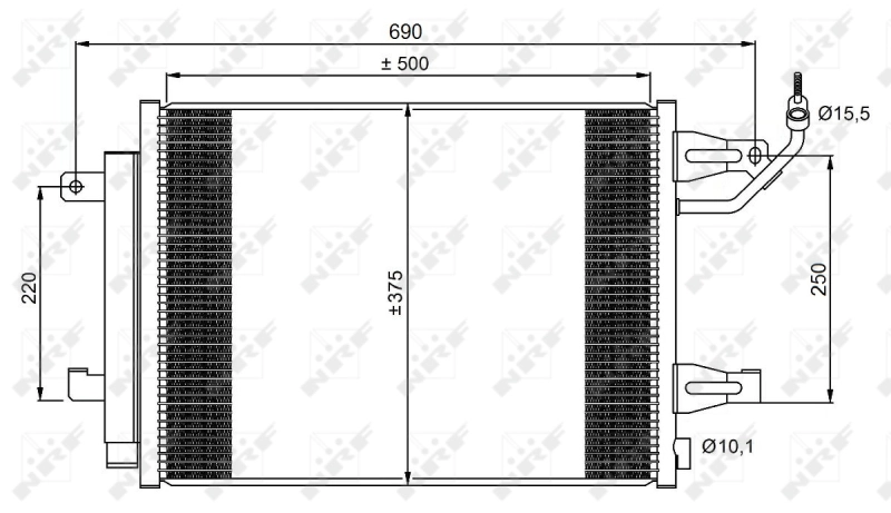 Condenseur, climatisation NRF 350073