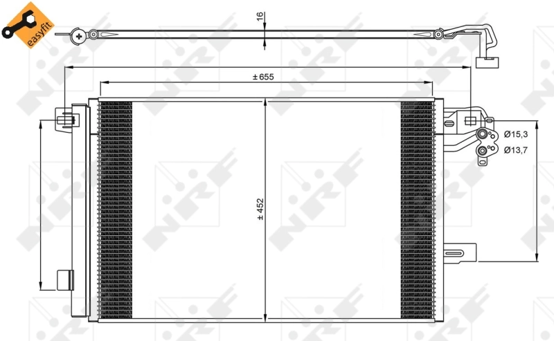 Condenseur, climatisation NRF 350064