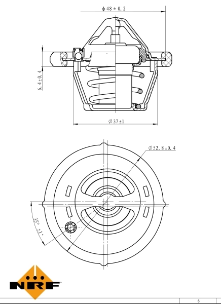 Thermostat, liquide de refroidissement NRF 725182