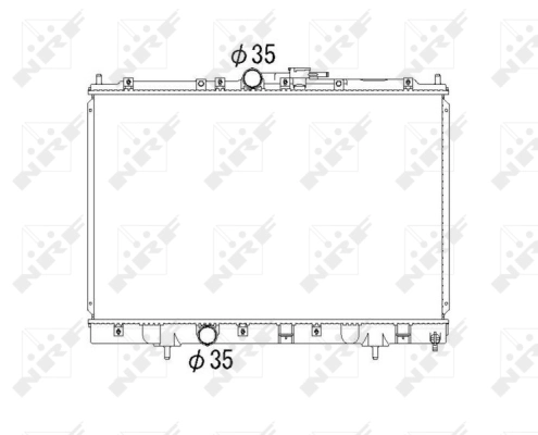 NRF 53792 — Радіатор охолодження двигуна MITSUBISHI Pajero 1.8 01- (вир-во NRF)