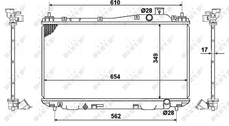 Radiateur, refroidissement du moteur NRF 53440