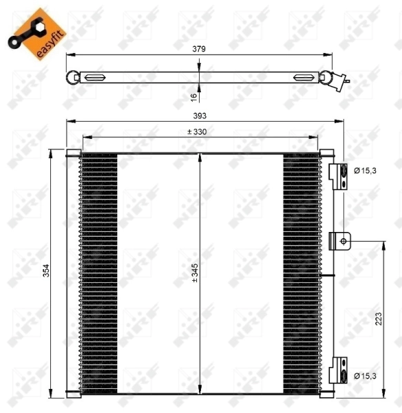 Condenseur, climatisation NRF 350204