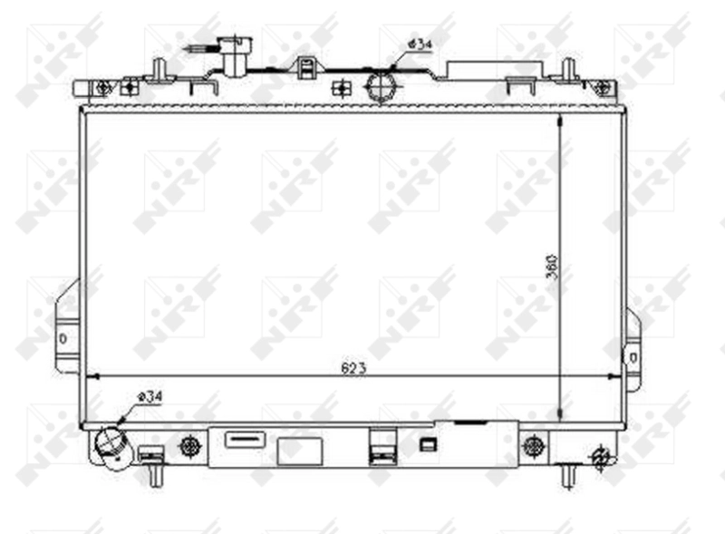 Radiateur, refroidissement du moteur NRF 53363