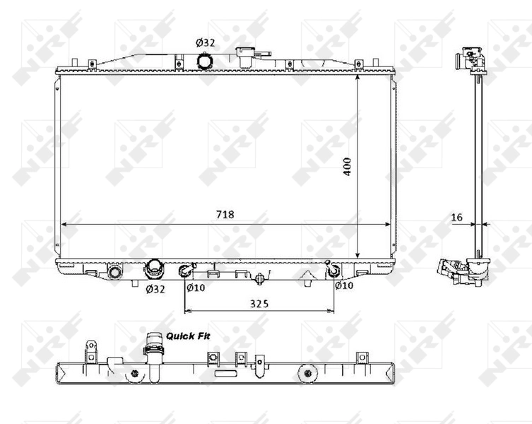 Radiateur, refroidissement du moteur NRF 53393