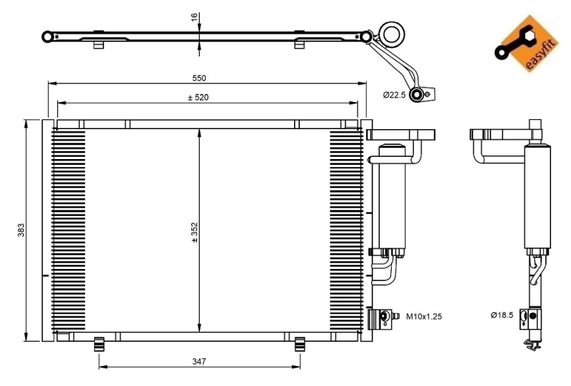 Condenseur, climatisation NRF 350395