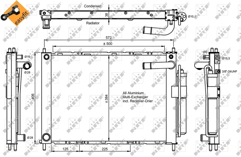 Condenseur, climatisation NRF 350055