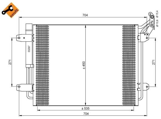 NRF 35848 — Конденсатор кондиціонера VW Tiguan 07- (вир-во NRF)