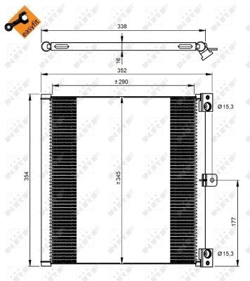 Condenseur, climatisation NRF 350203