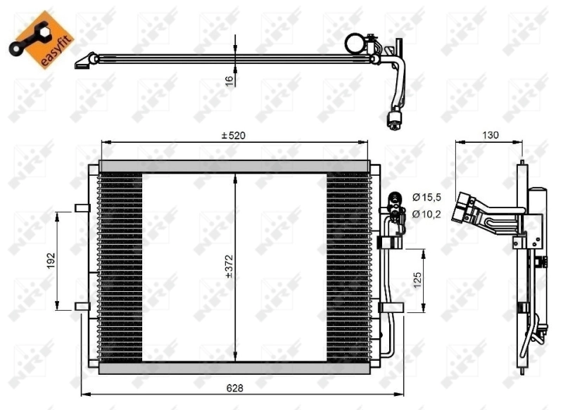 Condenseur, climatisation NRF 350207