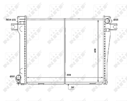 Radiateur, refroidissement du moteur NRF 58338