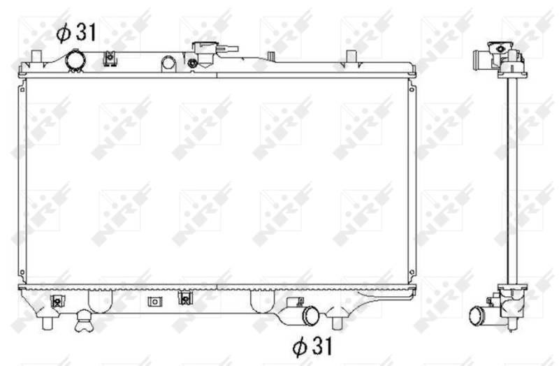 Radiateur, refroidissement du moteur NRF 53322