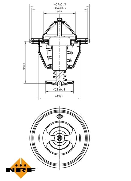 Thermostat, liquide de refroidissement NRF 725174