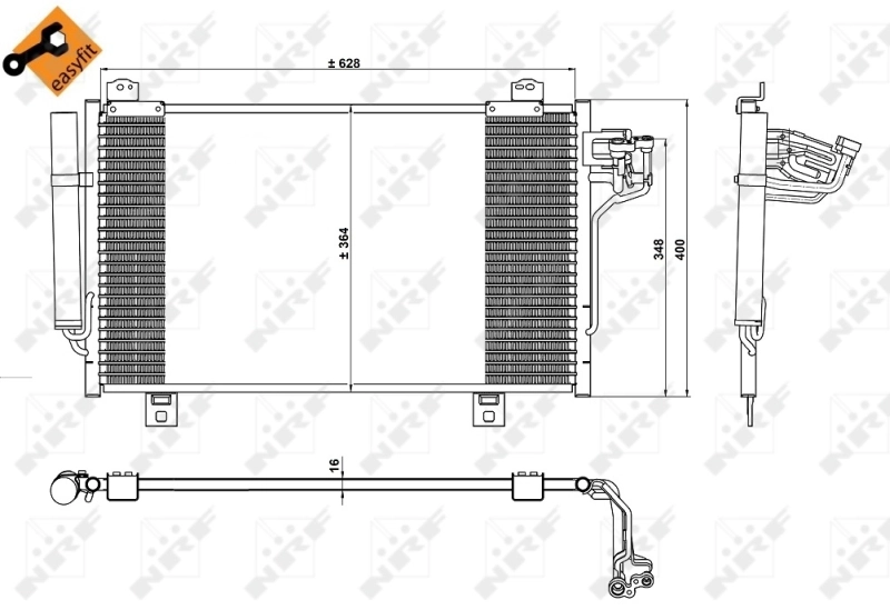 Condenseur, climatisation NRF 350229