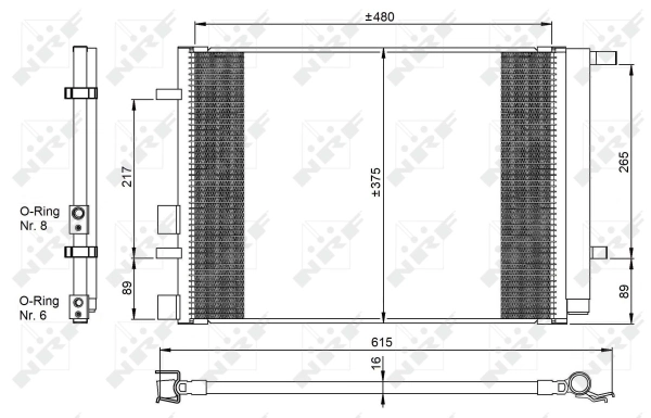 Condenseur, climatisation NRF 350095
