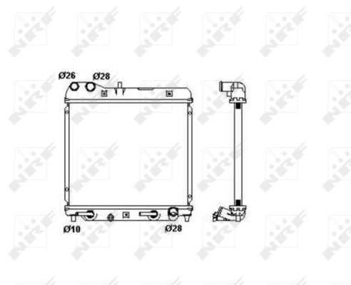 Radiateur, refroidissement du moteur NRF 53408