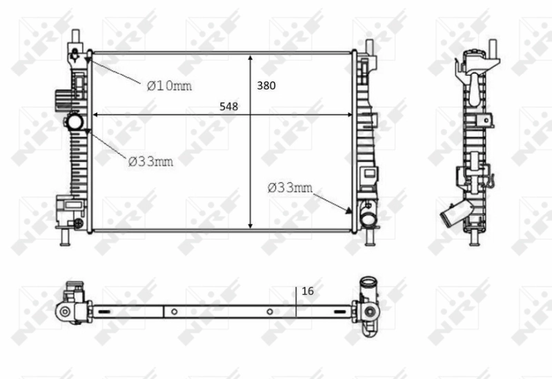 Radiateur, refroidissement du moteur NRF 58289