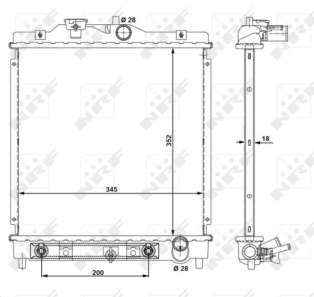 Radiateur, refroidissement du moteur NRF 516355