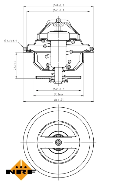 Thermostat, liquide de refroidissement NRF 725100