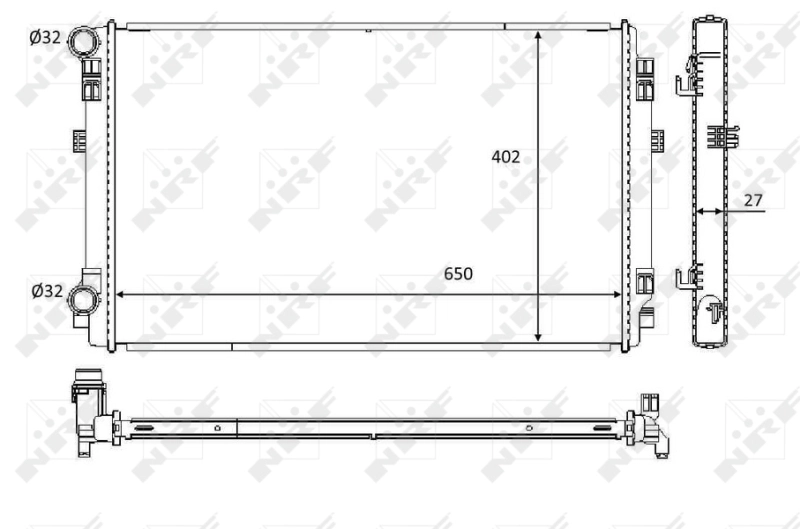 Radiateur, refroidissement du moteur NRF 58453