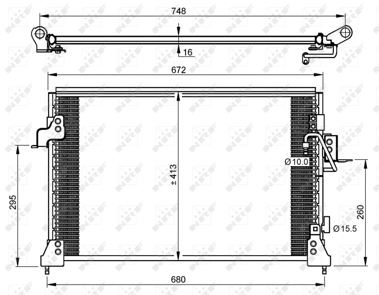 Condenseur, climatisation NRF 35754