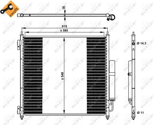 Condenseur, climatisation NRF 350336