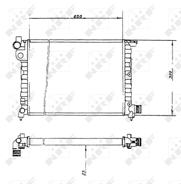 Radiateur, refroidissement du moteur NRF 58893
