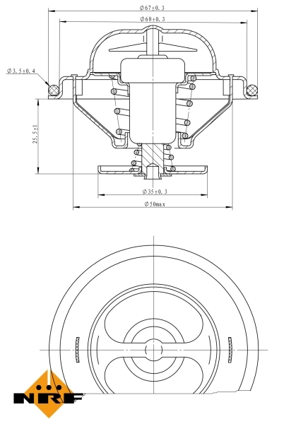 Thermostat, liquide de refroidissement NRF 725086