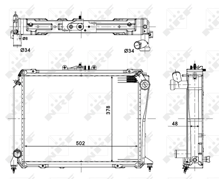 Radiateur, refroidissement du moteur NRF 56113