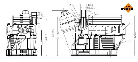 Корпус оливного фільтру NRF (31873)