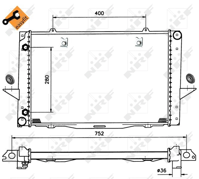 Radiateur, refroidissement du moteur NRF 519509
