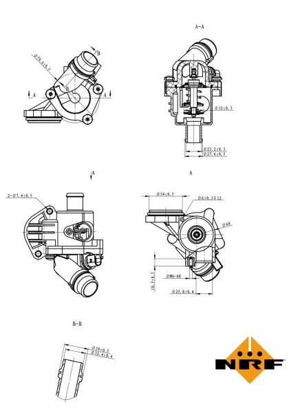 Thermostat, liquide de refroidissement NRF 725028