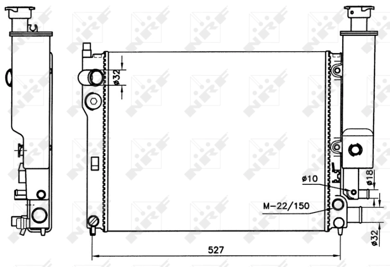 Radiateur, refroidissement du moteur NRF 58776