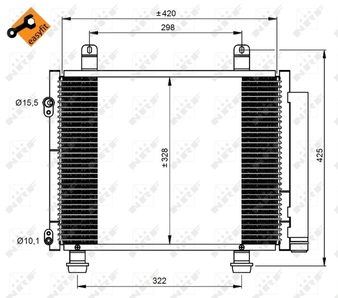 Condenseur, climatisation NRF 350208